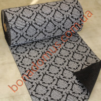 13210-1 Black base silver print Килимок у ванну 0,65*15м