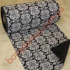 16288-1 Black base silver print Килимок у ванну 0,65*15м